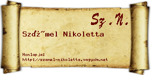 Számel Nikoletta névjegykártya